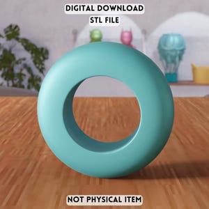 3D Decorative Ring STL File - Abstract Sculptural Art Object (Digital Download)