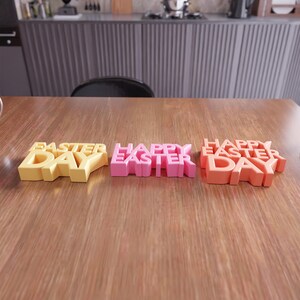 3D Happy Easter Day Text