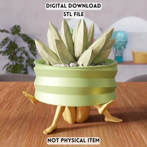 3D Surreal Leg Planter STL File - Funny Anthropomorphic Flower Pot (Digital Download)