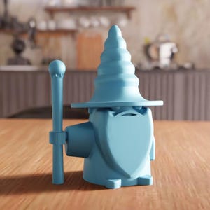 3D Wizard Figure STL File - Wizard Miniature Gift, Kids Toy Wizard, 3D Printing Model, Wizard Hat Decor, Magical Figure, Digital File
