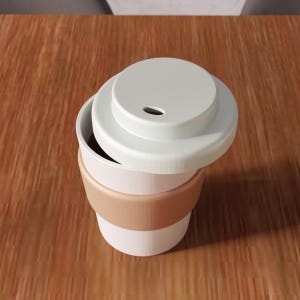 3D Coffee Cup STL File - Reusable Travel Mug Minimal Drinkware (Digital Download) image 7