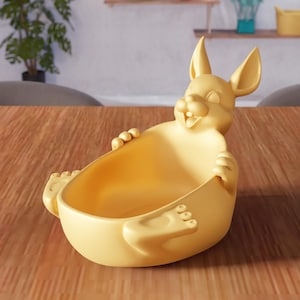 3D Cute Easter Bunny Basket STL File - Bunny Planter for Easter Gift, Indoor Basket, Desk Decor, Spring Bunny Pot, 3D Print File