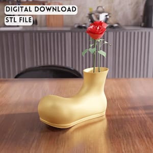 3D Clown Shoe Planter STL File – Quirky Desk Decor (Digital Download)