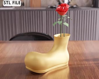 3D Clown Shoe Planter STL File – Quirky Desk Decor (Digital Download)