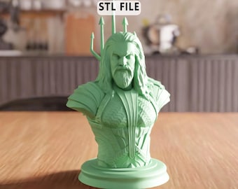 3D Krieger Büste STL Datei - Detaillierte Heldendarstellung (Digitaler Download)