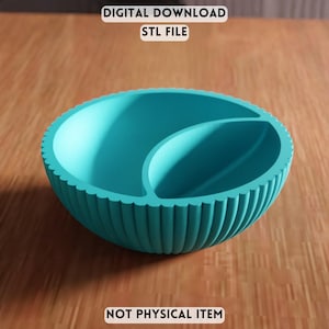 3D geriffelte Schüssel STL-Datei - Moderner Dekorativer Organizer für Zuhause (Digitaler Download)