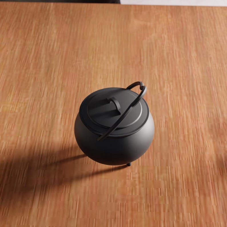 3D Cauldron Pot STL File - Witch Decor Halloween Tabletop Display (Digital Download) image 8