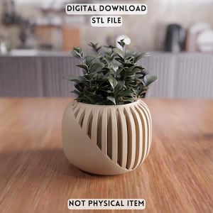 Dekorativer Blumentopf 3D STL-Datei - Bonsai Pflanzgefäß, Orchideenschale (digitaler Download)