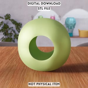 3D Minimalist Bracelet STL File - Modern Chunky Jewelry Statement Bangle (Digital Download)