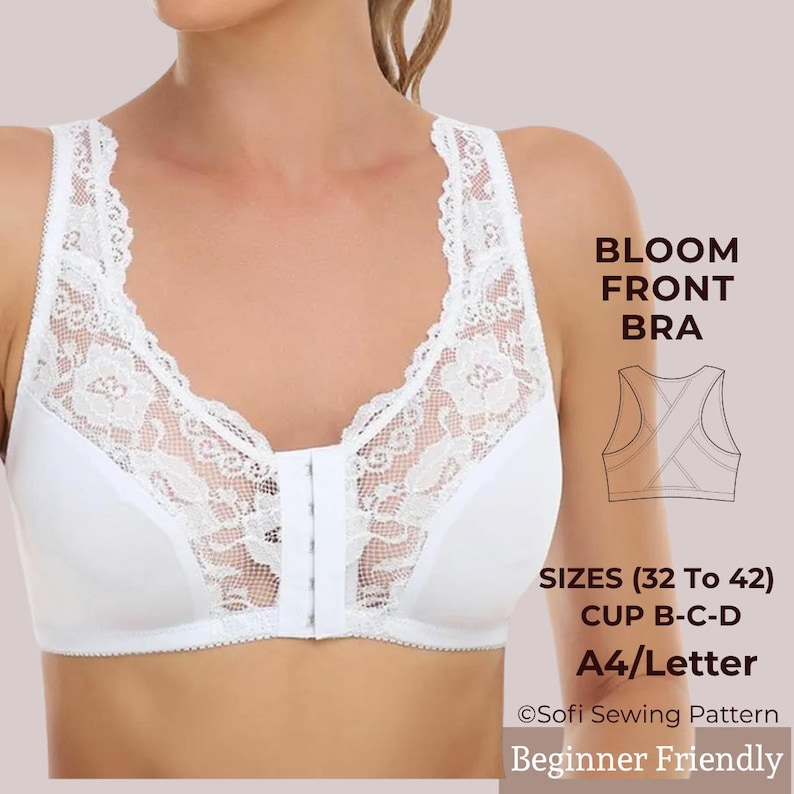 Posture Support Bra Sewing Pattern | Instant Download | Comfort Bra PDF Pattern | Back Support Bra | Step-by-Step Instructions image 1