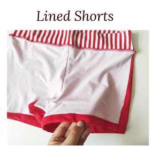 PDF-sömnadsmönster för tvådelat baddräktsset för kvinnor, halterneckbikini och badshorts, storlekar XS till 4XL, digitalt mönster bild 6