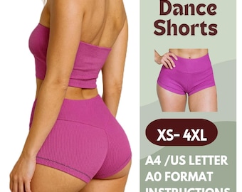 High Waist Booty Shorts – Cheeky Pole Dance Bottoms, Stretchy Lounge Shorts, Sexy Activewear for Women - XS - 4XL