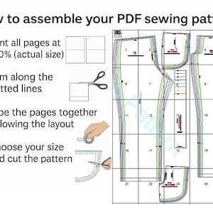 Instant Download PDF Sewing Pattern – Women’s Pajama Set (long Sleeve ...