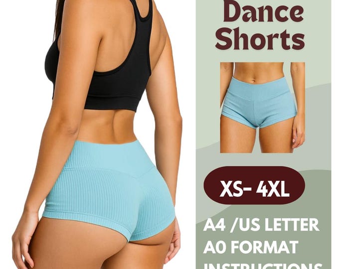 Featured listing image: High Waist Booty Shorts – Cheeky Pole Dance Bottoms, Stretchy Lounge Shorts, Sexy Activewear for Women - XS - 4XL