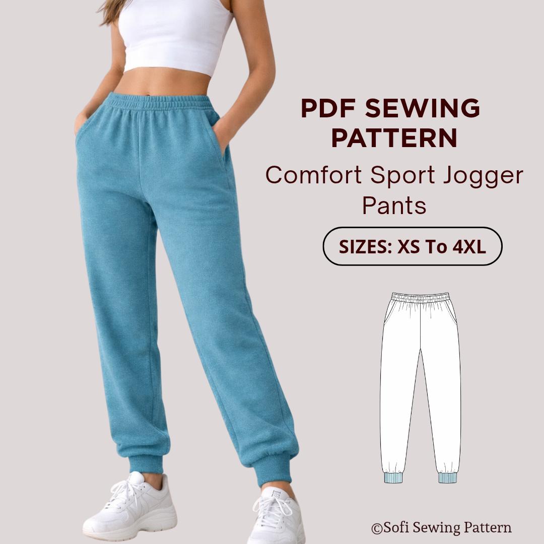 Pantalones de chándal de estilo holgado con cordón de Color sólido para mujer, p