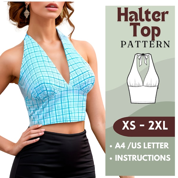 Halter Top Patterns - Etsy