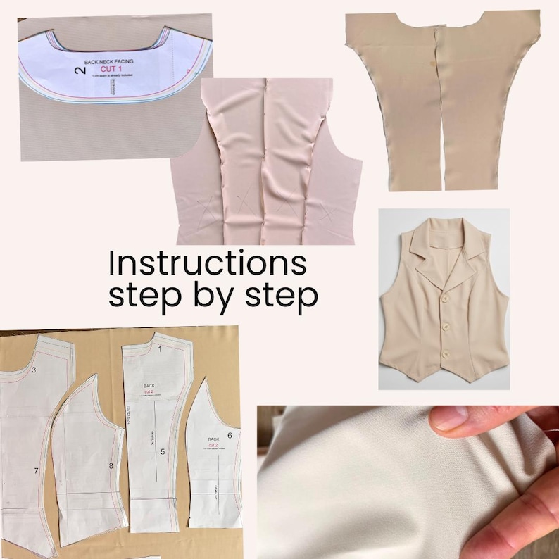 Women’s Tailored Vest Sewing Pattern XS–4XL | Fitted Waistcoat PDF ...