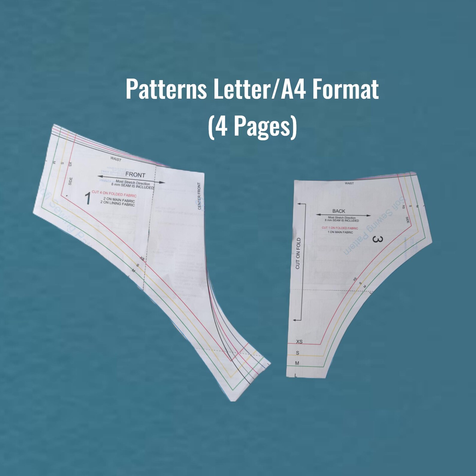 Cheeky Pattern Cheeky Bikini Bottom Sewing Pattern – Ruched Back Bikini – Swimsuit ...