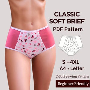 Naaipatroon voor een panty met hoge taille | Zachte corrigerende panty (PDF) | DIY lingeriepatroon | Ondergoed met volledige bedekking | Geschikt voor beginners