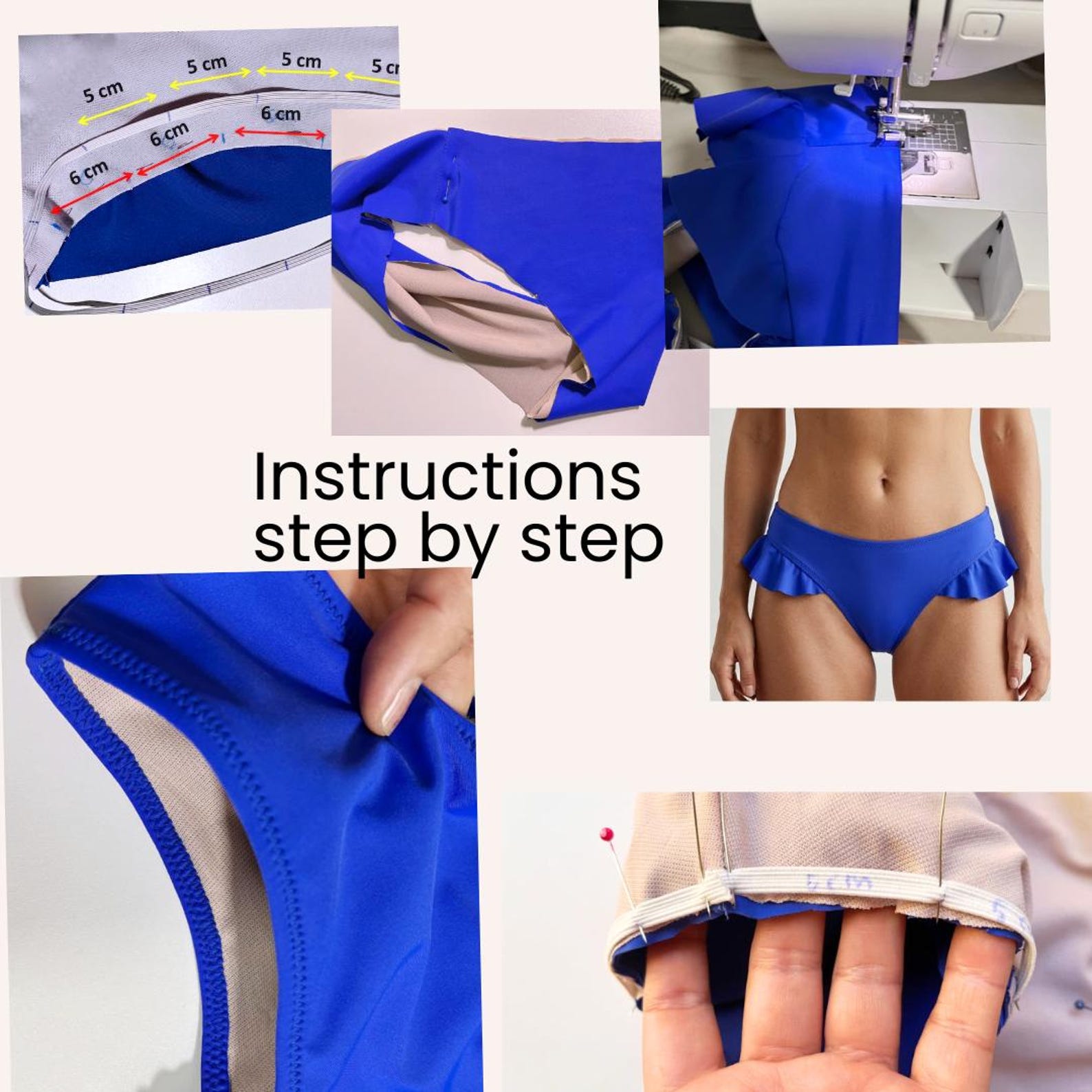 Ruffle Bikini Bottom Sewing Pattern XS–2XL | Scrunch Back Cheeky ...