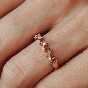Baguette Diamond Ring, Baguette Diamond Band, Platinum Band, Platinum Diamond Ring, 14k Wedding Band, Wedding Ring, Engagement Ring