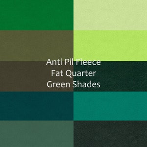 Anti Pil Fleece - 10 Green Shades - Fat Quarter, Half Metre, Metre