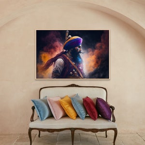 Sikh wall decor sikh fantasy painting art sikhism wall art sikh designs digital sikh wallpaper sikh painted canvas picture mobile cover