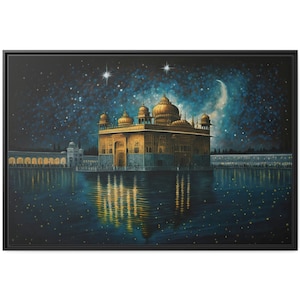 Golden temple oil painting wall art golden temple wall decor sikh wall art for living room golden temple painting Harmandir sahib wall art