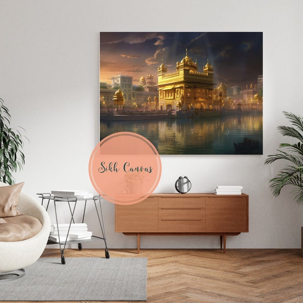 Golden Temple Sri Harmandir Sahib Black Framed Picture  Glittering shining Sikh Wall art wall decor for sikh wall painting