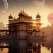 Sikh Digital Art Golden Temple Sketch Bright Shining Sikh Wall Decor ...