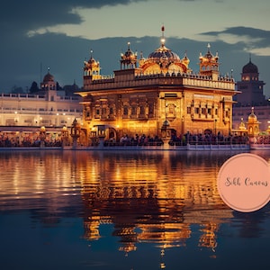 Sikh digital art Golden temple Golden Art bright shining sikh wall decor fantasy wallpaper wall painting digital wallpaper Harmandir Sahib