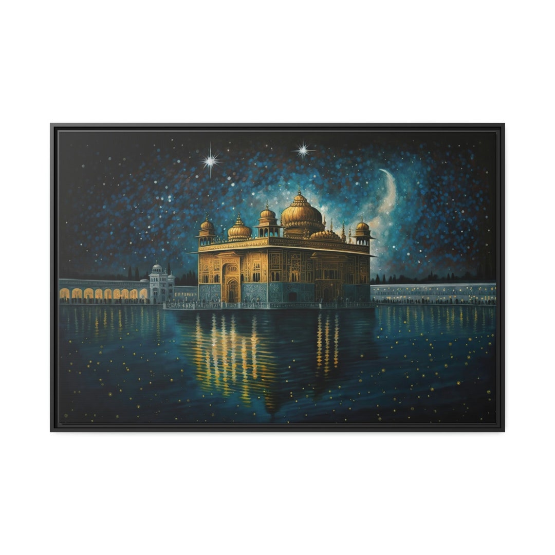 Golden Temple Oil Painting Wall Art Golden Temple Wall Decor Sikh Wall ...