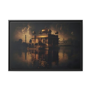 Golden temple wall art sikhism wall decor sikh wall art for living room framed canvas golden temple wall decor Harmandir sahib wall painting