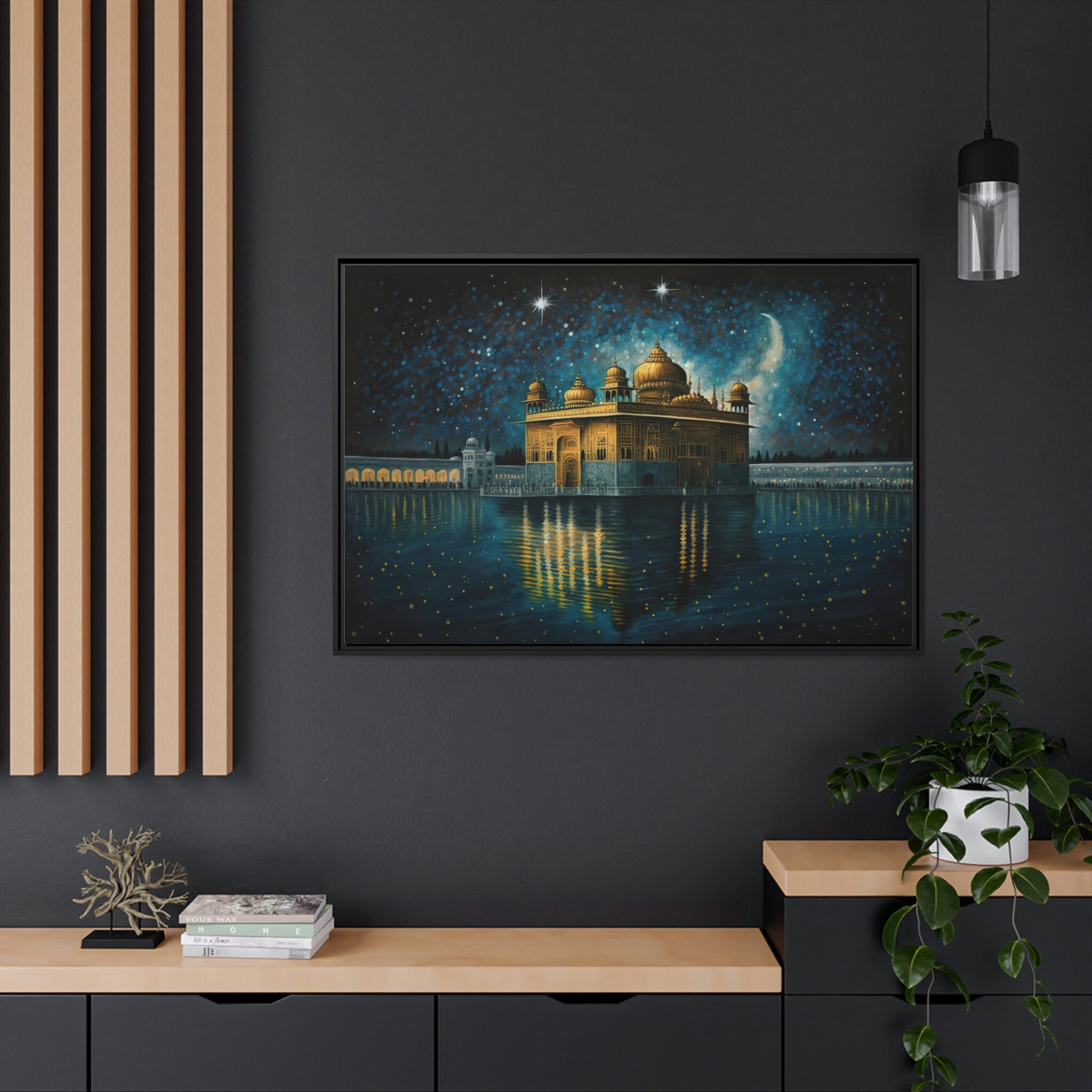 Golden Temple Oil Painting Wall Art Golden Temple Wall Decor Sikh Wall ...