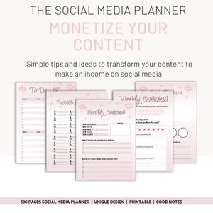 Social Media Content Planner 500+ pages