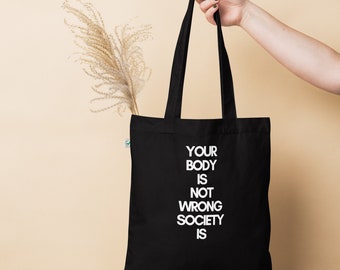 Body Positivity Organic fashion tote bag