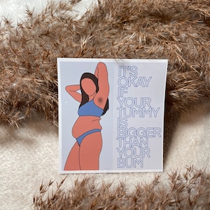 Body Positivity Thick Girl Vinyl Sticker / Laptop Stickers / Body positivity Sticker, Kiss cut Sticker