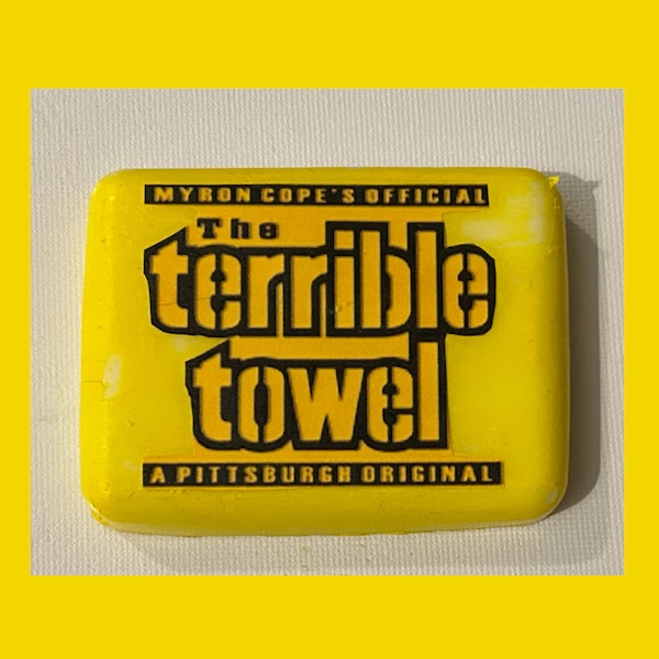 Pittsburgh Steelers Terrible Towel decorative soap.