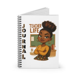 Teacher Journal Notebook - Spiral Notebook for Teachers, Ruled Line Teacher Notebook, Classroom Planner, School Diary, Lesson Planner