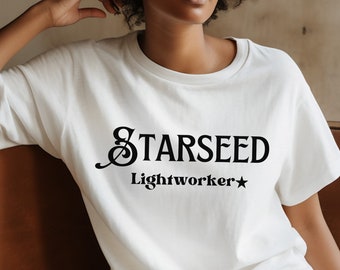 Starseed Lightworker Energy Tshirt Zen Vibes Inspiration Graphic Tee gift for festival celebrations or any occasion, Bella & Canvas 3001