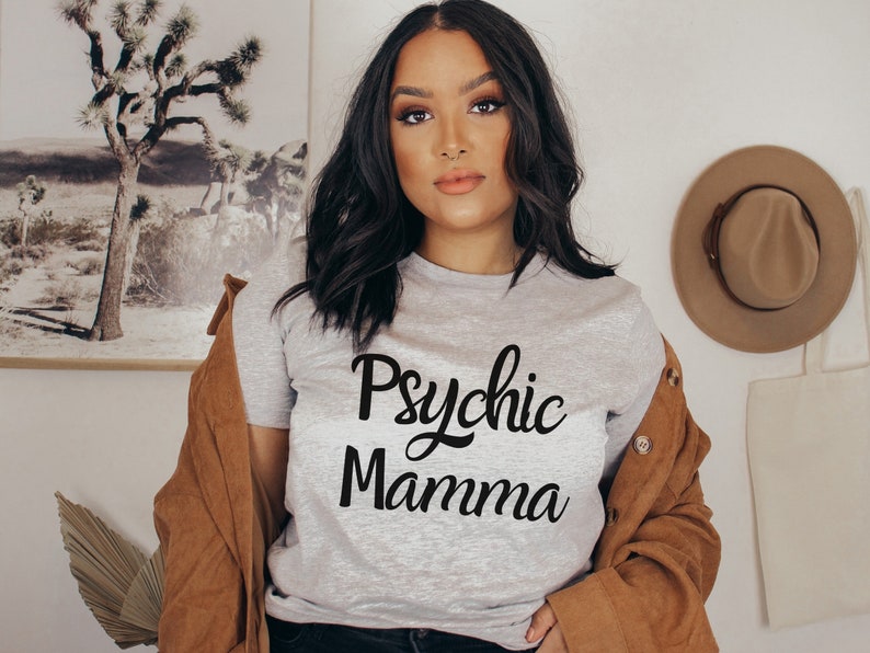 Psychic Mamma Tshirt Mystical Medium Mom Boss Mama Knows All Mothers ...