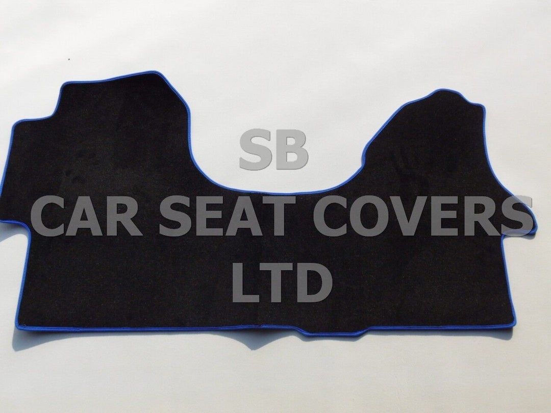 Sprinter Van Rug Suitable to Fit a Mercedes Sprinter Van, Black Carpet Mat With Blue ...