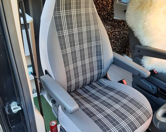 FIAT DUCATO LUXURY MOTORHOME SEAT COVERS - FAUX SHEEPSKIN PAIR