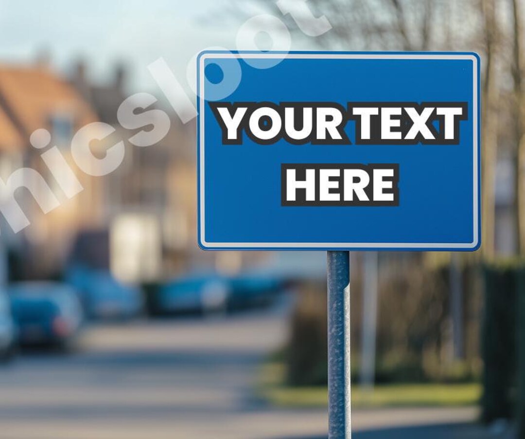 Blank Road Sign Photo for Custom Text | British Street Sign Mockup ...