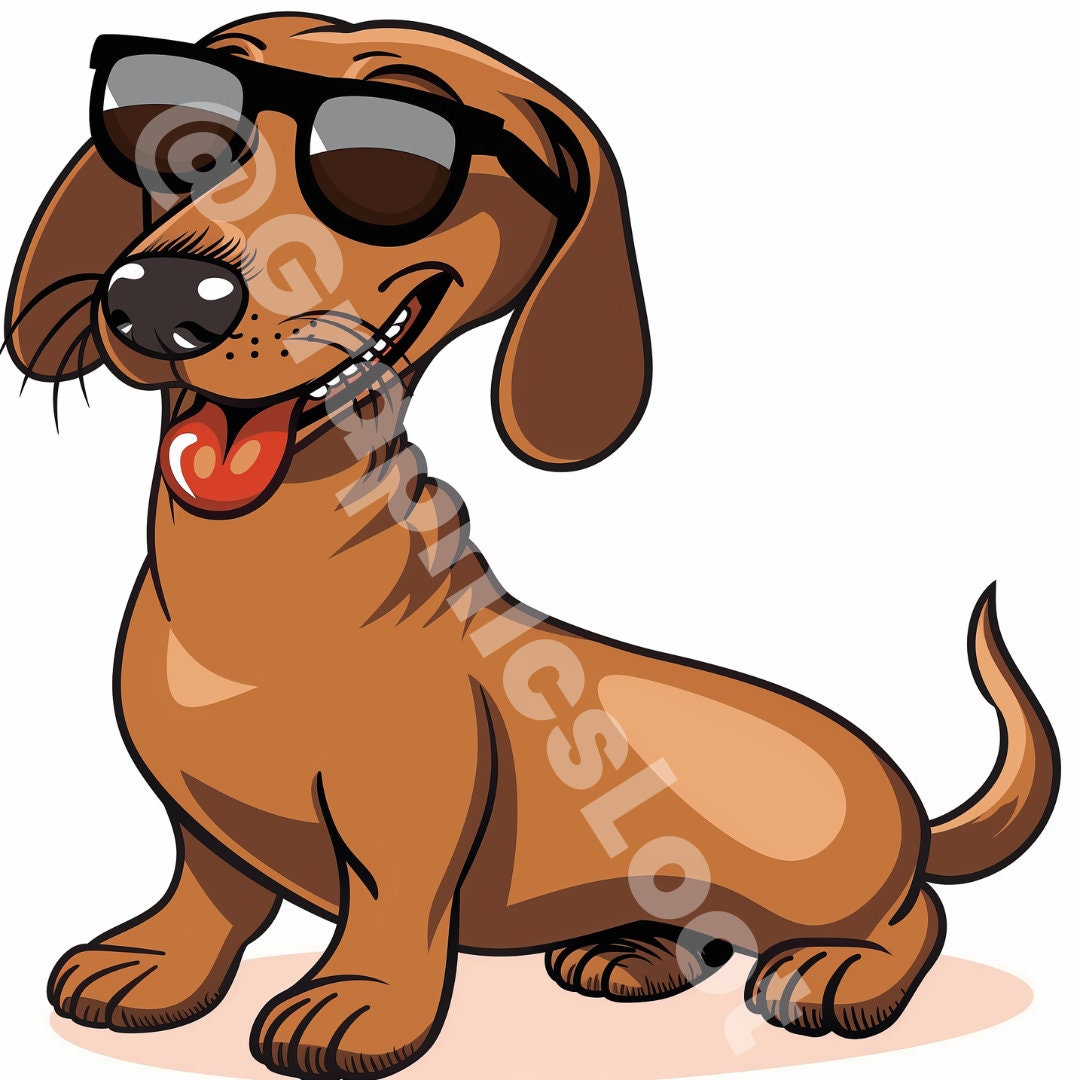 Cool Cartoon Dog Clipart – Sunglasses PNG Pack (digital Download) - Etsy