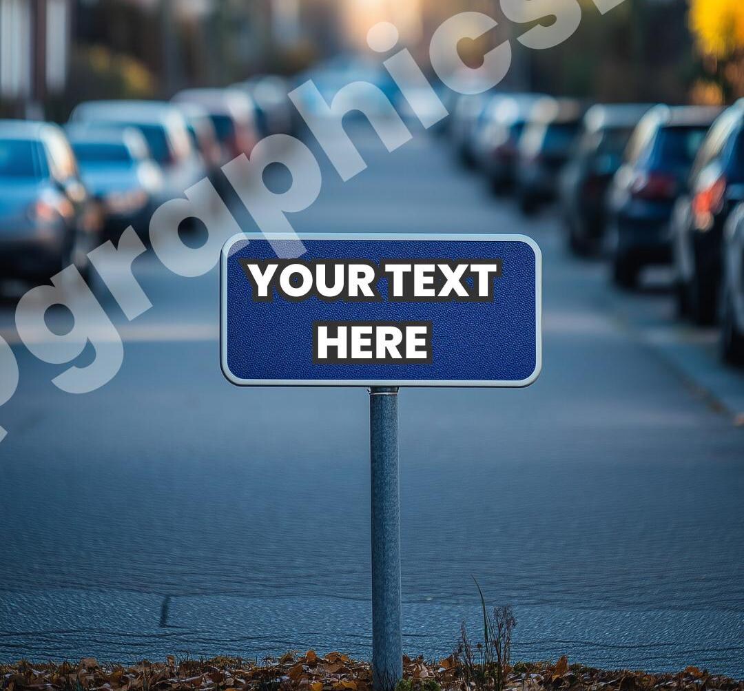 Blank Road Sign Photo for Custom Text | British Street Sign Mockup ...