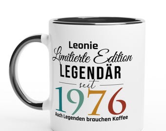 50. Geburtstag Tasse personalisiert – Geschenkidee für Mann & Frau – Kaffeetasse mit Name