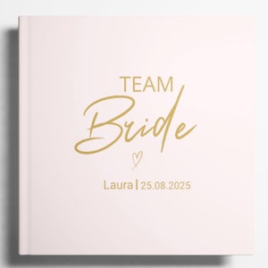 Team Bride - Custom Bachelorette Party Guest Book Blank for Women | Bridal Memory Album Bachelorette Photo Book