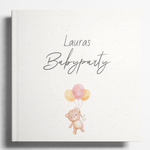 Livre d'or pour baby shower à remplir - Cadeau de révélation du sexe de bébé avec cartes de conseils et jeux de prédictions - 34 pages pour 12 invités