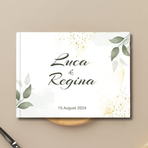 Wedding guest book with questions or blank - Wedding book Personalized photo album - Wedding guest book for your wedding memory